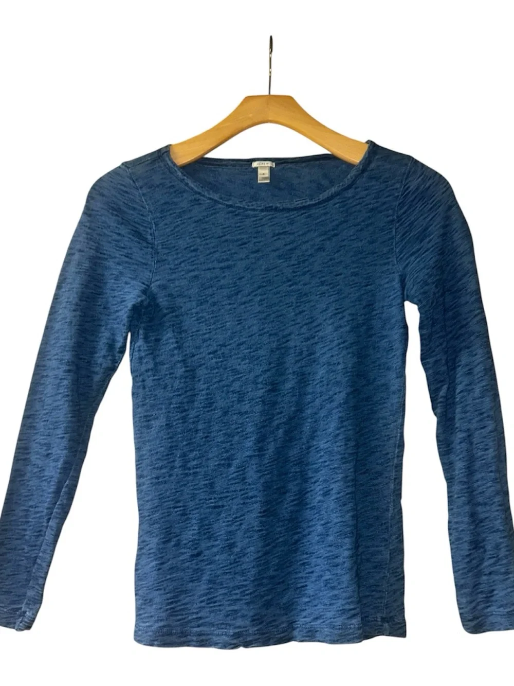 J.Crew Blue long sleeve shirt with subtle marbled texture, size M #jcrew #preppy